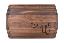 Load image into Gallery viewer, Large Modern Walnut Cutting Board with Juice Groove