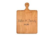 Load image into Gallery viewer, First Colony Mortgage - Solid Cherry Cutting Board with Rounded Handle