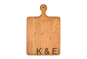 Solid Cherry Cutting Board with Rounded Handle