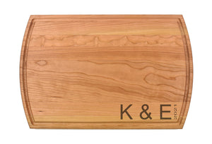 Prosperity Lending - Large Modern Cherry Cutting Board with Juice Groove