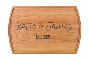 Intercap Lending - Large Modern Cherry Cutting Board with Juice Groove
