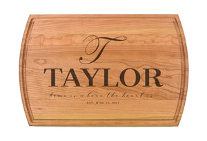 Intercap Lending - Large Modern Cherry Cutting Board with Juice Groove