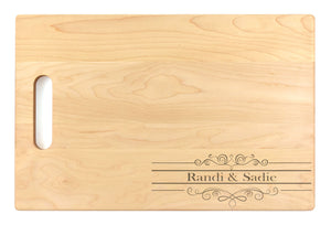 Large Maple Chopping Board with Cutout Handle