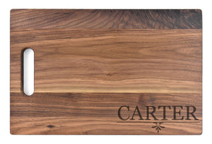 First Colony Mortgage - Large Walnut Chopping Board with Cutout Handle