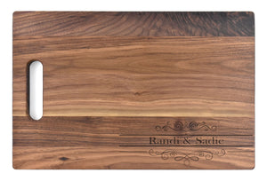 Intercap Lending - Large Walnut Chopping Board with Cutout Handle