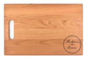 Intercap Lending - Large Cherry Chopping Board with Cutout Handle