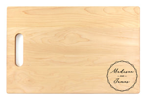 Intercap Lending - Large Maple Chopping Board with Cutout Handle