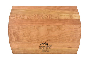 First Colony Mortgage - Large Modern Cherry Cutting Board with Juice Groove