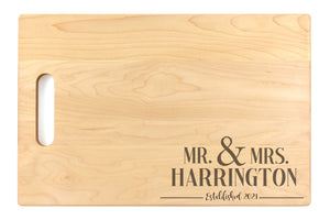 Large Maple Chopping Board with Cutout Handle