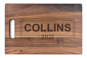 Intercap Lending - Large Walnut Chopping Board with Cutout Handle