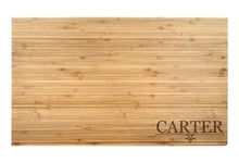 Load image into Gallery viewer, Large Bamboo Cutting Board with Modern Cut Edge