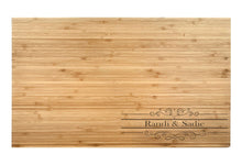 Load image into Gallery viewer, Intercap Lending - Large Bamboo Cutting Board with Modern Cut Edge