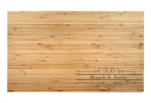 First Colony Mortgage - Large Bamboo Cutting Board with Modern Cut Edge