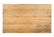 Load image into Gallery viewer, Intercap Lending - Large Bamboo Cutting Board with Modern Cut Edge