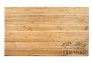 Prosperity Lending - Large Bamboo Cutting Board with Modern Cut Edge