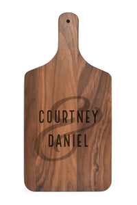 Solid Walnut Charcuterie Board with Handle
