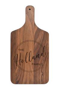 Solid Walnut Charcuterie Board with Handle