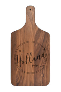 Intercap Lending - Solid Walnut Charcuterie Board with Handle