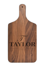 Load image into Gallery viewer, First Colony Mortgage - Solid Walnut Charcuterie Board with Handle