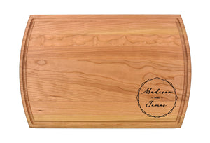 Prosperity Lending - Large Modern Cherry Cutting Board with Juice Groove