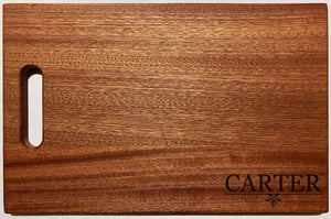 Intercap Lending - Large Mahogany Chopping Board with Cutout Handle
