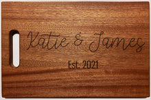 Load image into Gallery viewer, Neo Home Loans - Large Mahogany Chopping Board with Cutout Handle