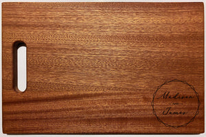 Neo Home Loans - Large Mahogany Chopping Board with Cutout Handle