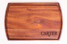 Load image into Gallery viewer, First Colony Mortgage - Large Modern Mahogany Cutting Board with Juice Groove