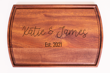 Load image into Gallery viewer, Neo Home Loans - Large Modern Mahogany Cutting Board with Juice Groove