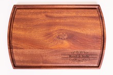 Load image into Gallery viewer, First Colony Mortgage - Large Modern Mahogany Cutting Board with Juice Groove