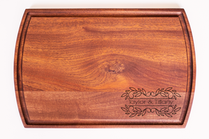 Intercap Lending - Large Modern Mahogany Cutting Board with Juice Groove