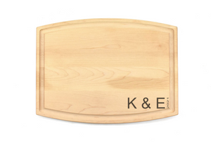 Momentum - Medium Modern Arched Maple Bar Board with Juice Groove