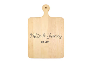 First Colony Mortgage - Solid Maple Cutting Board with Rounded Handle