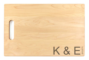 Intercap Lending - Large Maple Chopping Board with Cutout Handle
