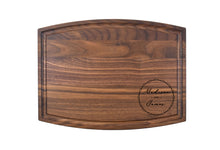 Load image into Gallery viewer, First Colony Mortgage - Medium Modern Walnut Bar Board with Juice Groove