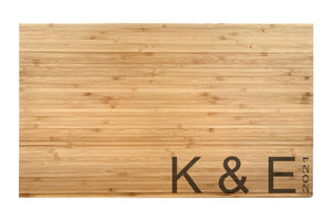 First Colony Mortgage - Large Bamboo Cutting Board with Modern Cut Edge