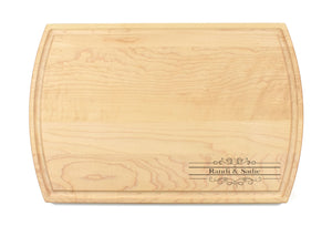 First Colony Mortgage - Large Modern Maple Cutting Board with Juice Groove