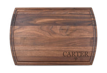 Load image into Gallery viewer, Large Modern Walnut Cutting Board with Juice Groove