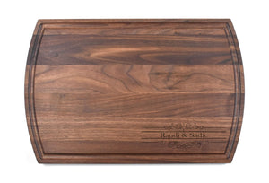 Neo Home Loans - Large Modern Walnut Cutting Board with Juice Groove