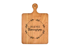 Momentum - Solid Cherry Cutting Board with Rounded Handle