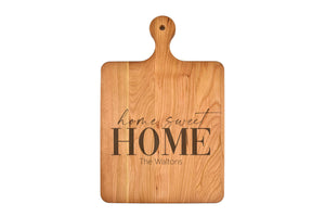 First Colony Mortgage - Solid Cherry Cutting Board with Rounded Handle