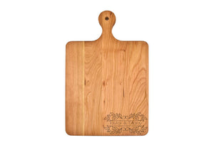 Neo Home Loans - Solid Cherry Cutting Board with Rounded Handle