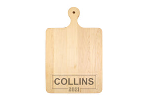 Solid Maple Cutting Board with Rounded Handle