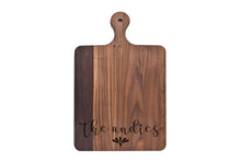 Load image into Gallery viewer, First Colony Mortgage - Solid Walnut Cutting Board with Rounded Handle