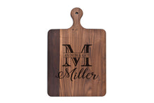 Load image into Gallery viewer, Momentum - Solid Walnut Cutting Board with Rounded Handle