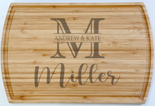 Load image into Gallery viewer, Large Round Edge Bamboo Cutting Board with Juice Groove