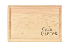 Rectangular Maple Bar Board With Juice Grooves