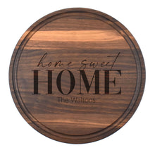 Load image into Gallery viewer, Walnut Circle Board with Juice Grooves