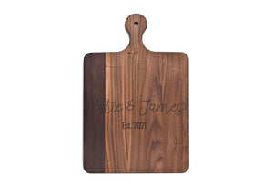 Intercap Lending - Solid Walnut Cutting Board with Rounded Handle