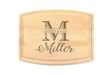 Load image into Gallery viewer, Medium Modern Arched Maple Bar Board with Juice Groove